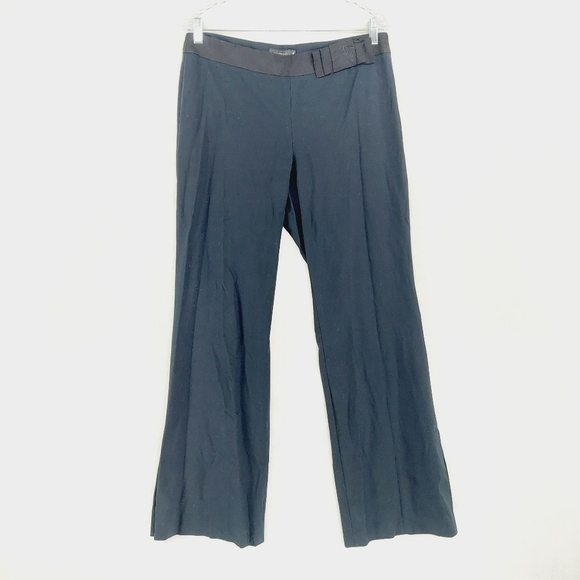 Womyn Ribbon Belt Pant Mid Waist Straight Leg Pants P2970 - Picture 1 of 8